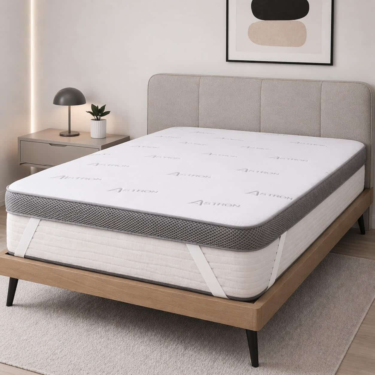 Ανώστρωμα Υπέρδιπλο King Size (180x200+7) Memory Foam Astron Italy