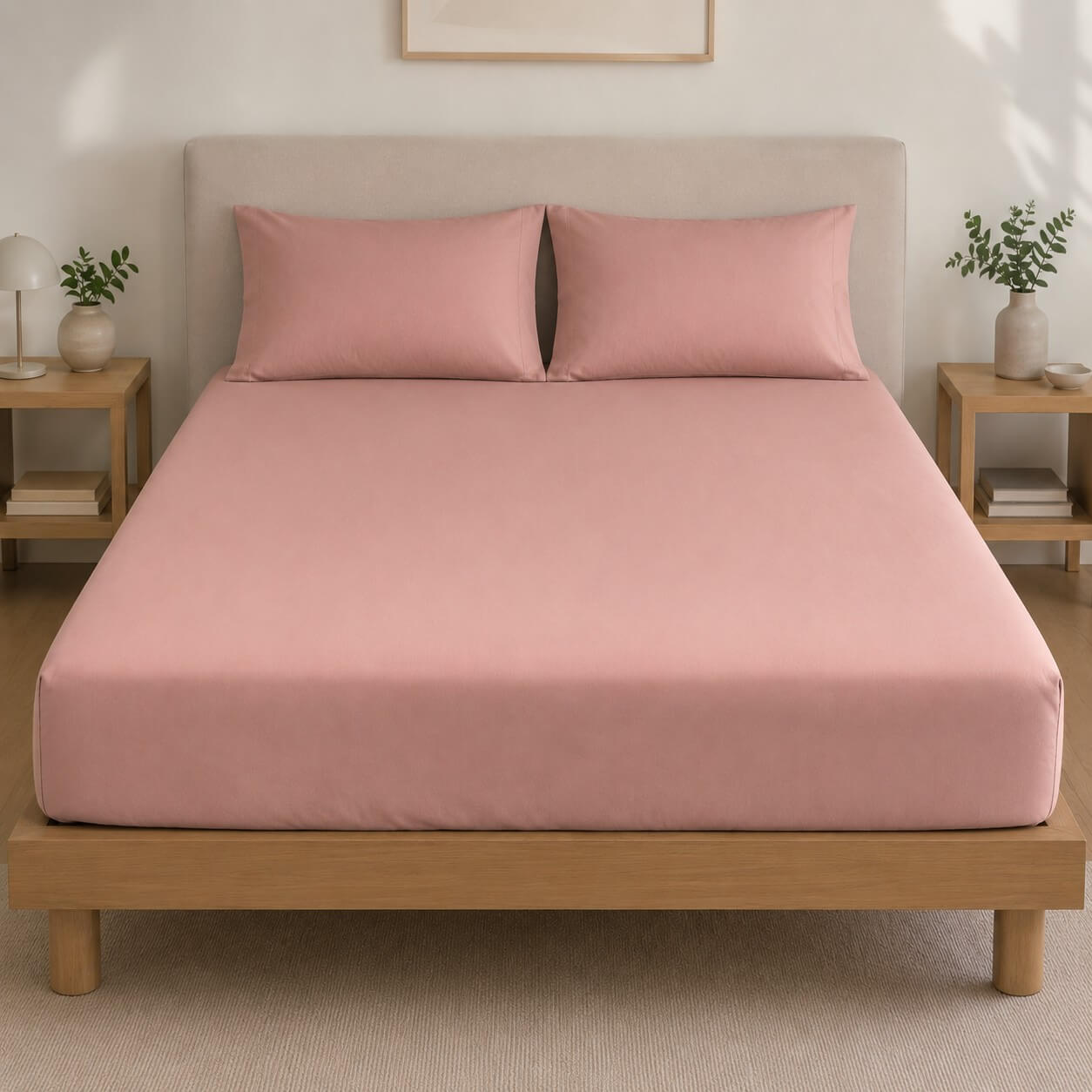 Σεντόνι Με Λάστιχο Πεννιέ Dusty Rose (1.80x2.00+0.40)