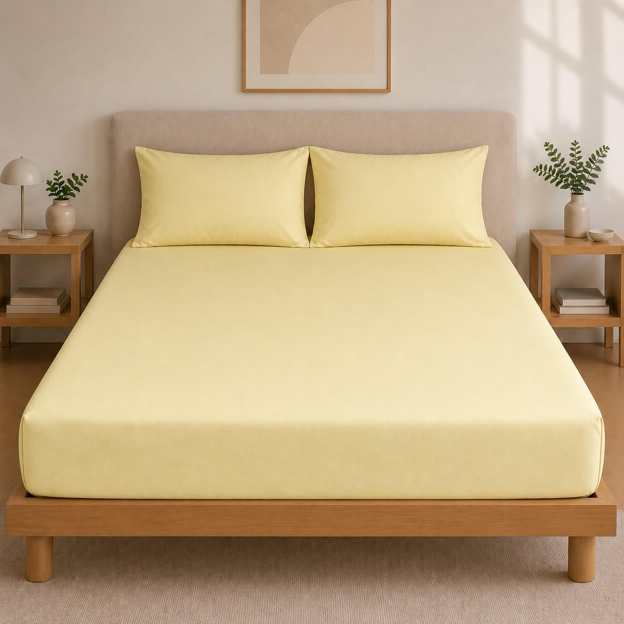 Σεντόνι Με Λάστιχο Πεννιέ Yellow (1.80x2.00+0.40)