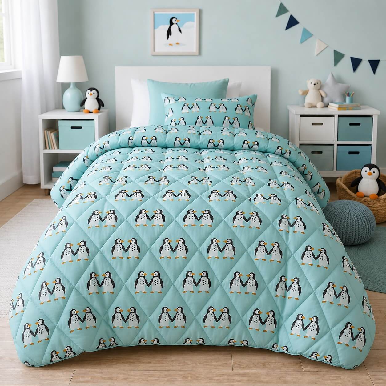 Πάπλωμα Παιδικό 100% Cotton Penguins