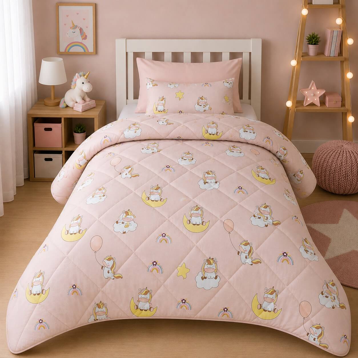 Πάπλωμα Παιδικό 100% Cotton Unicorn Balloon