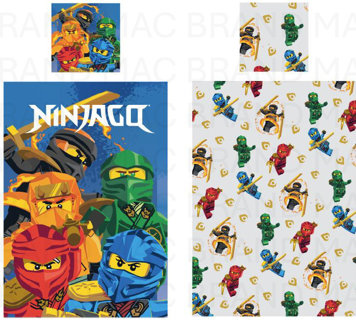 Lego Ninja Sanctuary Σετ Βρεφική Παπλωματοθήκη με Μαξιλαροθήκη 100×135 cm, 40×60 cm 100% Βαμβάκι