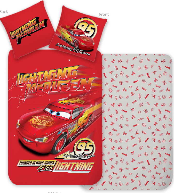 Disney Cars Thunder Σετ Βρεφική Παπλωματοθήκη 100×135 cm με Μαξιλαροθήκη 40×60 cm