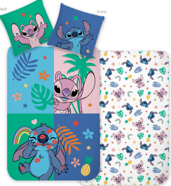 Disney Lilo and Stitch Tropical Friend Σετ Βρεφική Παπλωματοθήκη 100×135 cm με Μαξιλαροθήκη 40×60 cm