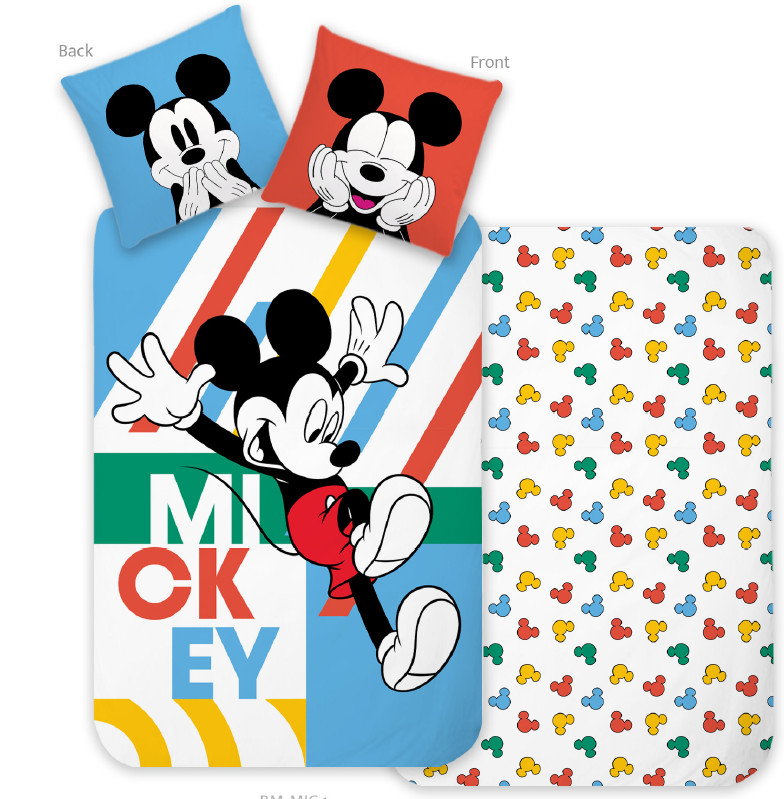 Disney Mickey Jump & Play Σετ Βρεφική Παπλωματοθήκη 100×135 cm με Μαξιλαροθήκη 40×60 cm