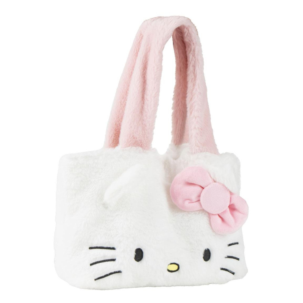 Hello Kitty Λευκή Λούτρινη Τσάντα Αγορών 30 cm