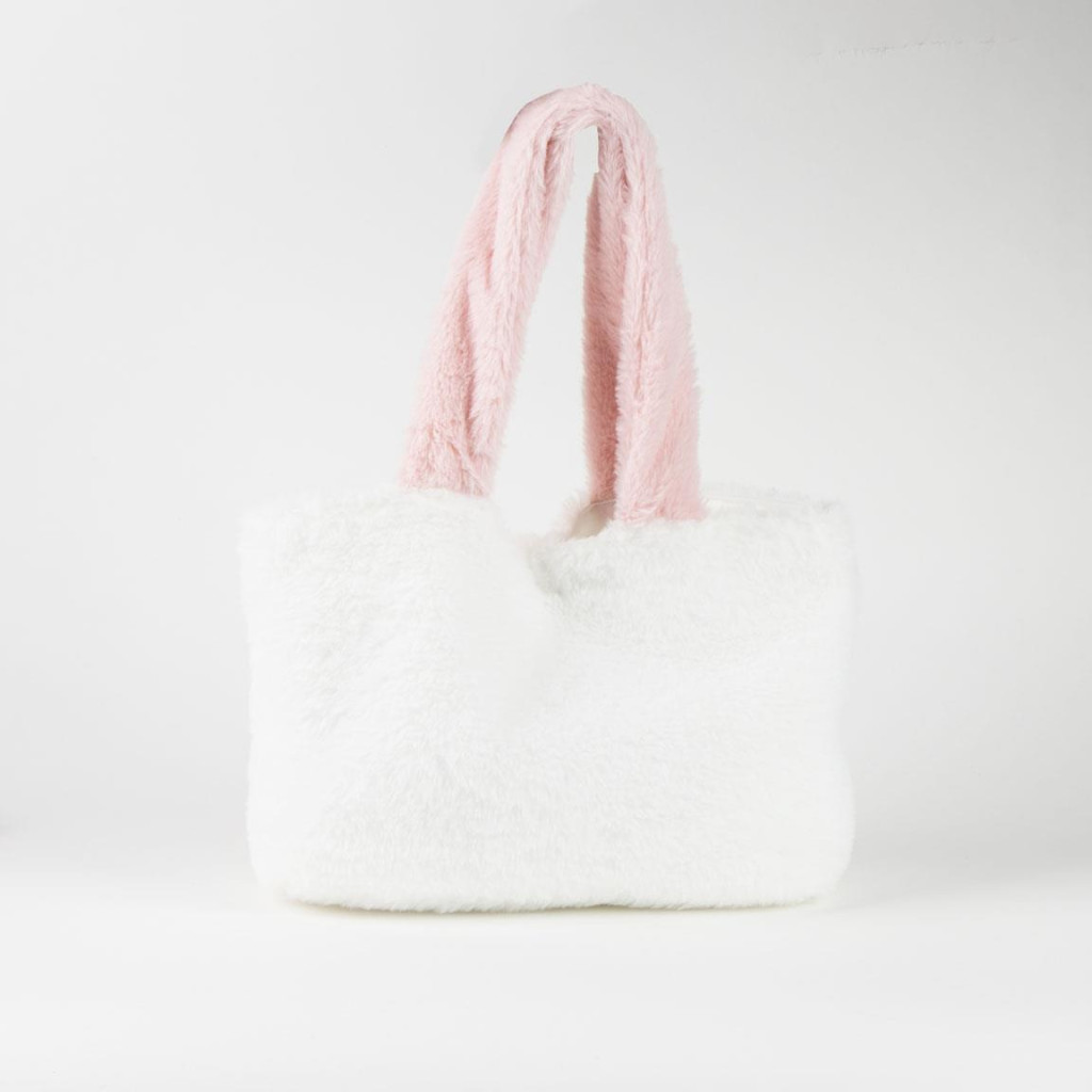 Alternative view of Hello Kitty Λευκή Λούτρινη Τσάντα Αγορών 30 cm