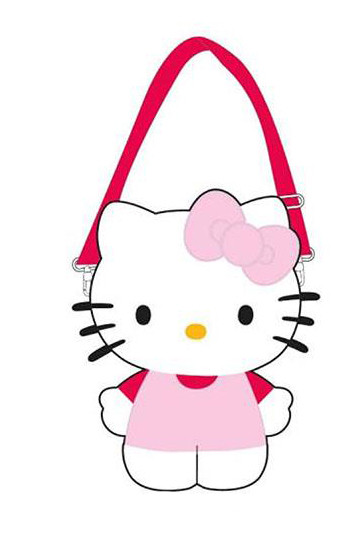 Hello Kitty Ροζ Παιδική Χιαστί Τσάντα Ώμου 30 cm