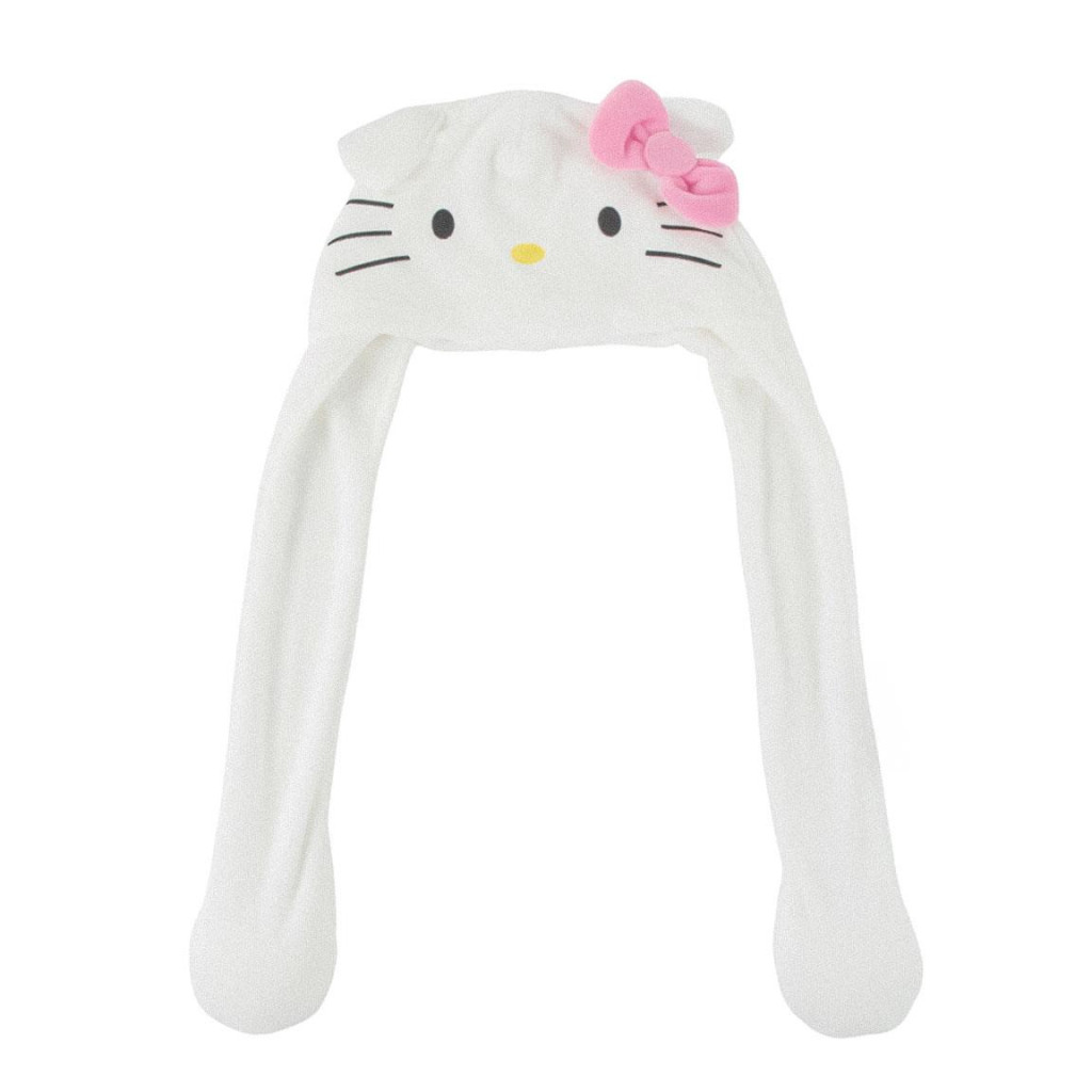 Hello Kitty White Παιδικό Χειμερινό Σκουφάκι με Κινούμενα Αυτιά