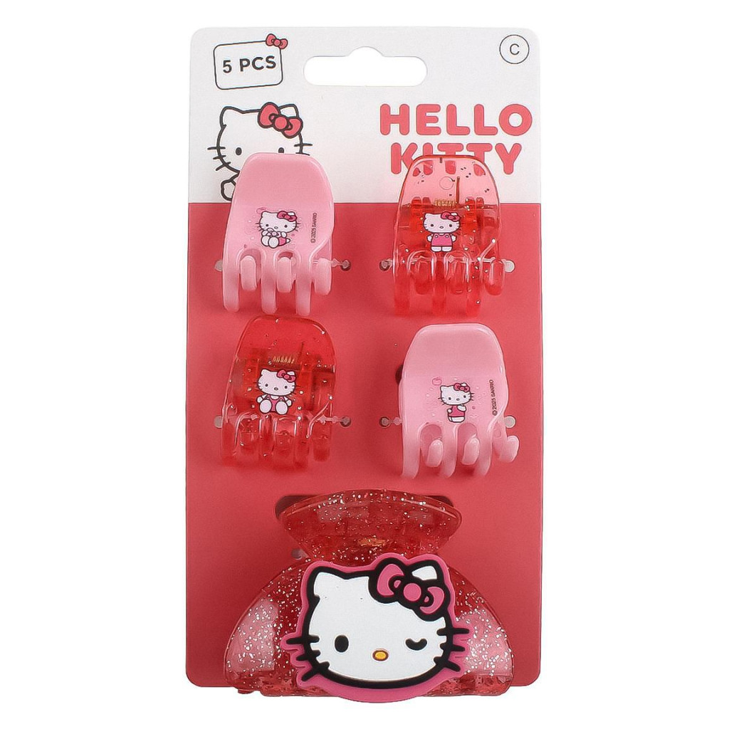 Hello Kitty Σετ Κλιπ Μαλλιών 5 Τεμαχίων