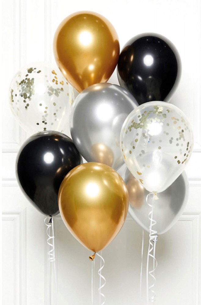 Colour Fashion Happy Birthday Σετ μπαλονιών 8 τεμάχια 11 inch (27.5cm)