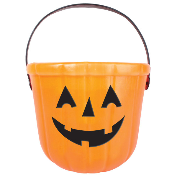 Halloween Orange Pumpkin Κουβαδάκι για Συλλογή Γλυκών 17x14 cm