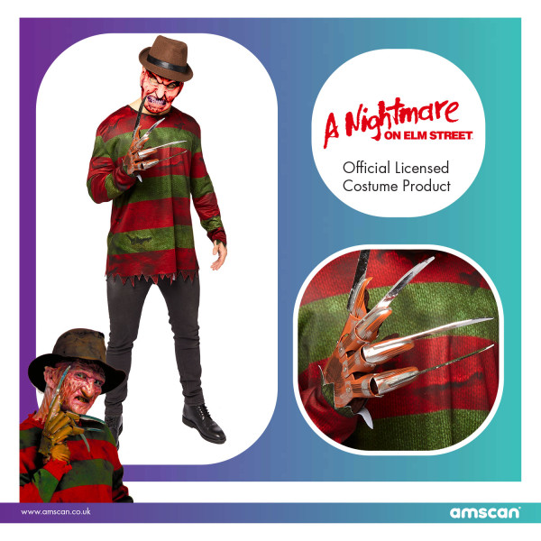 Alternative view of Halloween Scary Freddy Kruger Αποκριάτικη Στολή Ενηλίκων M/L