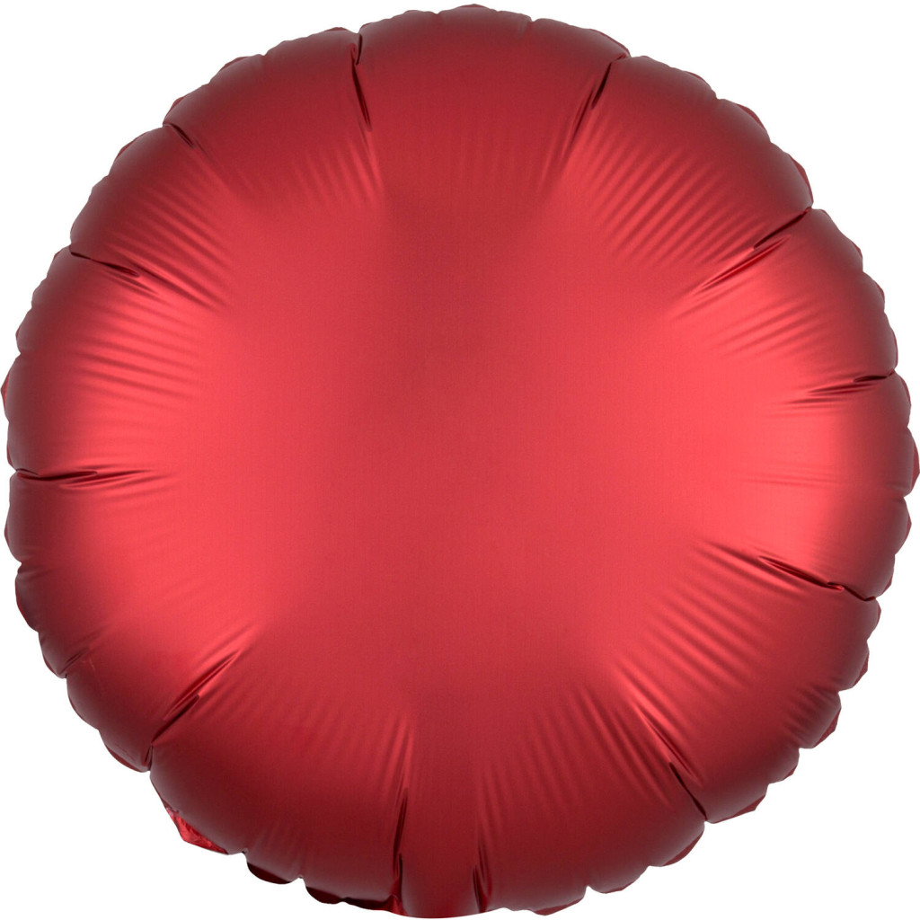 Colour Dark Red Red round Foil Μπαλόνι 43 cm
