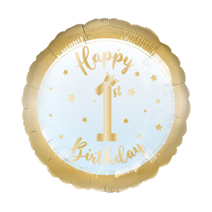 First Birthday Blue Foil Μπαλόνι 43 cm