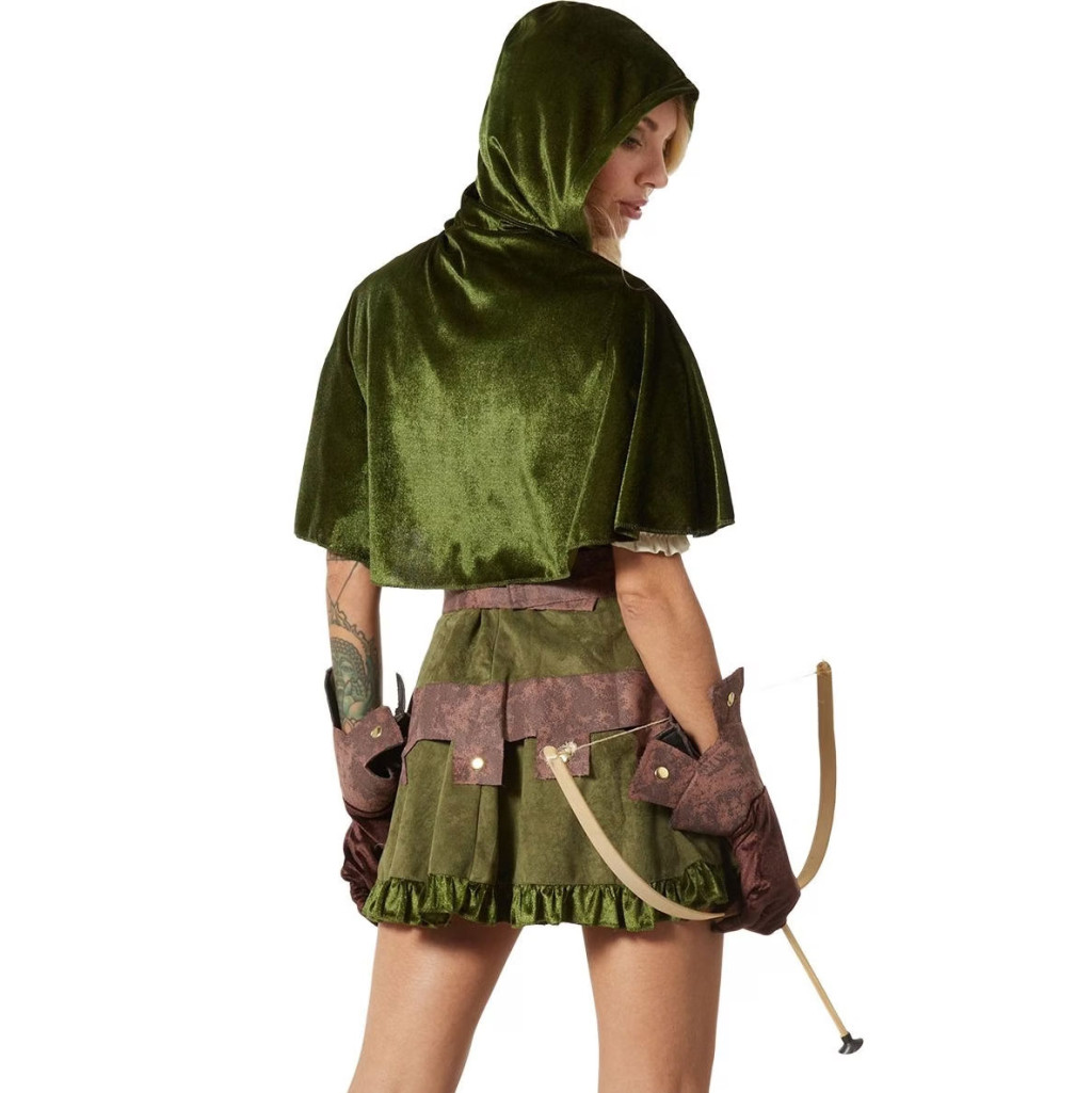 Alternative view of Halloween Robin Αποκριάτικη Στολή Ενηλίκων με Κουκούλα M/L