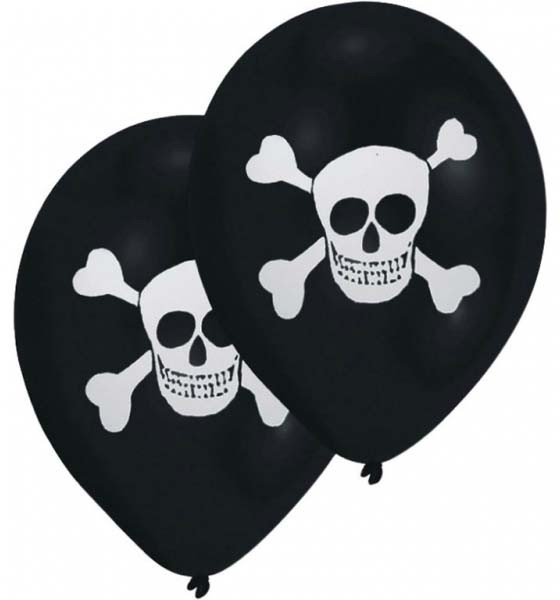 Pirate Skull Σετ μπαλονιών 8 τεμάχια (10 inch / 25.4 cm)
