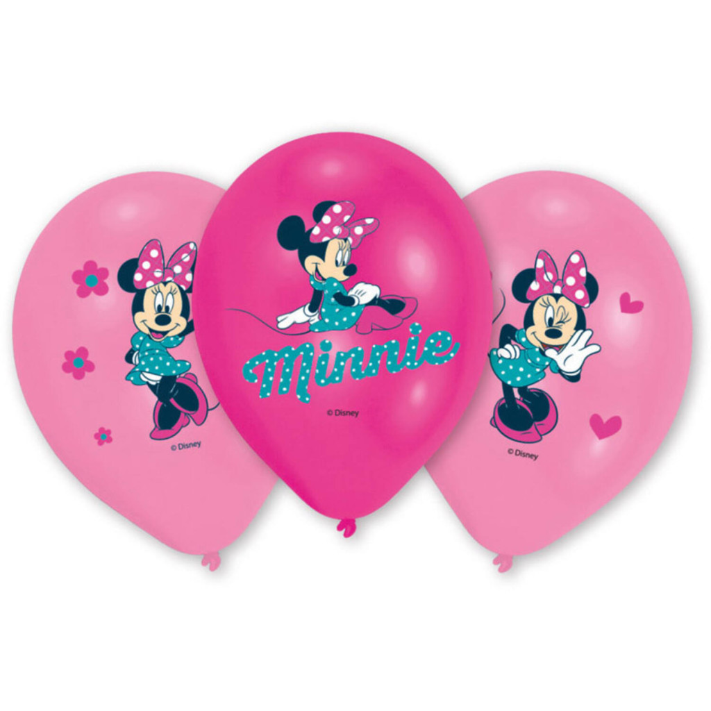 Disney Minnie Ροζ Μπαλόνια 27,5 cm (11 ιντσών)  Σετ 6 Τεμαχίων