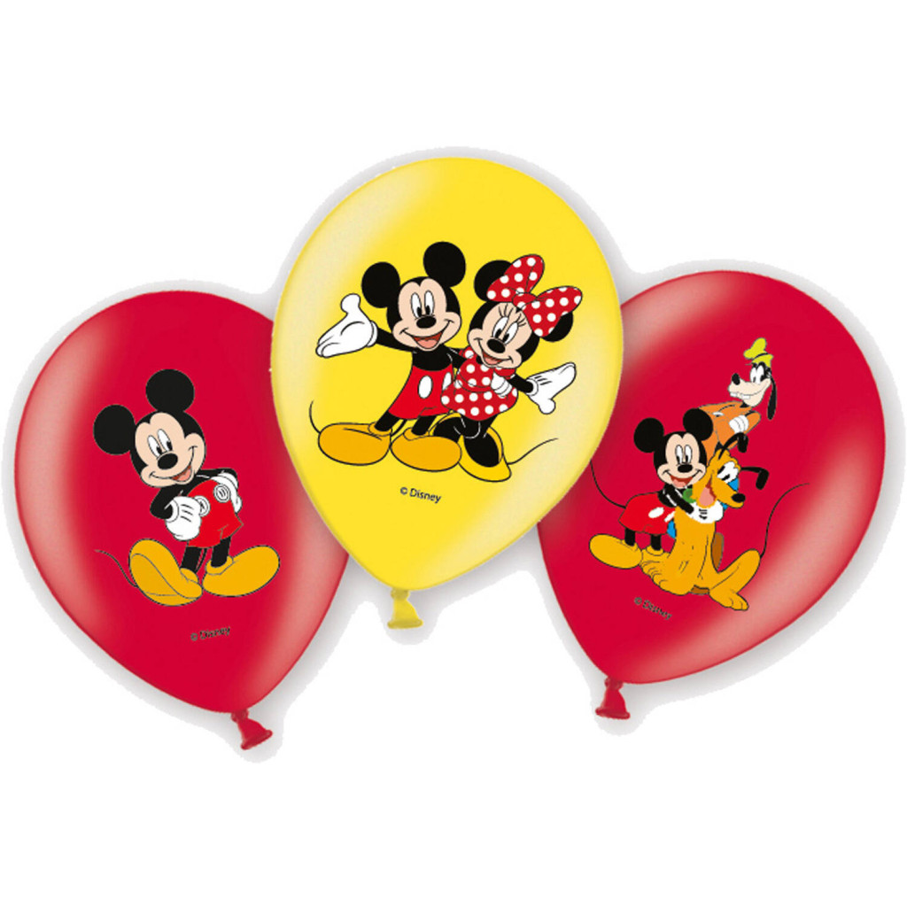 Disney Mickey Fun Minnie Μπαλόνια συσκευασία 6 τεμαχίων 11 ιντσών (27,5 cm)