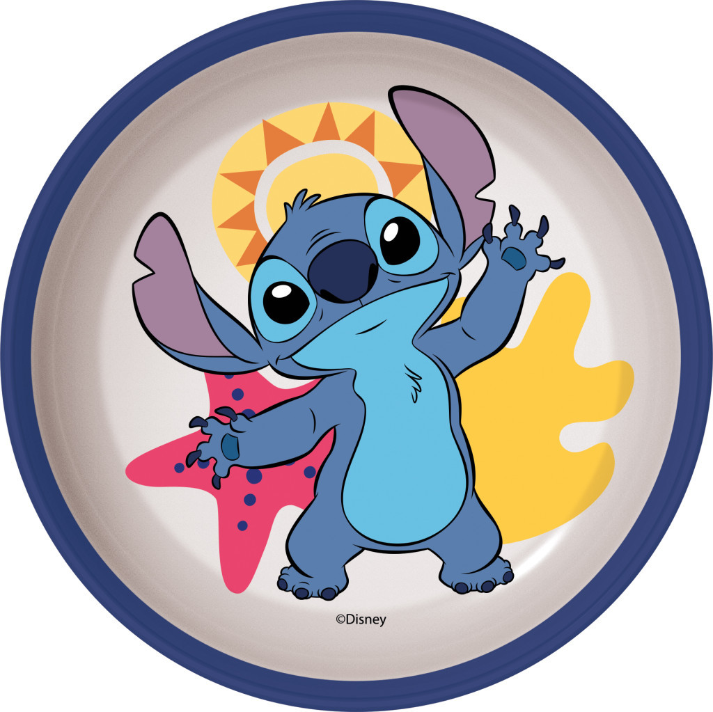 Disney Lilo and Stitch Palm Αντιολισθητικό Βαθύ Πιάτο Micro Premium Πλαστικό