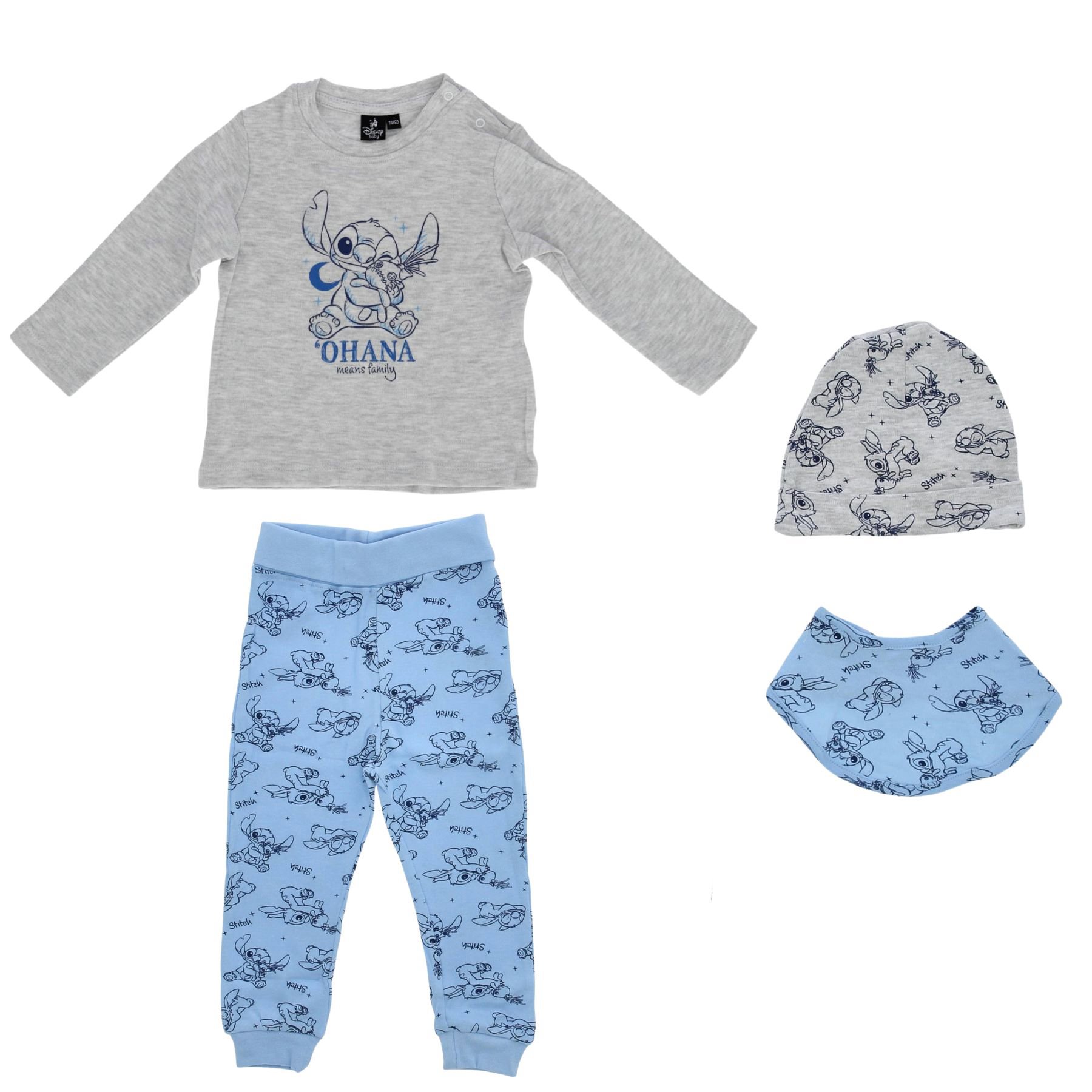 Disney Lilo & Stitch Βρεφικό Σετ Ρούχων 4 Τεμαχίων 3 έως 12 μηνών
