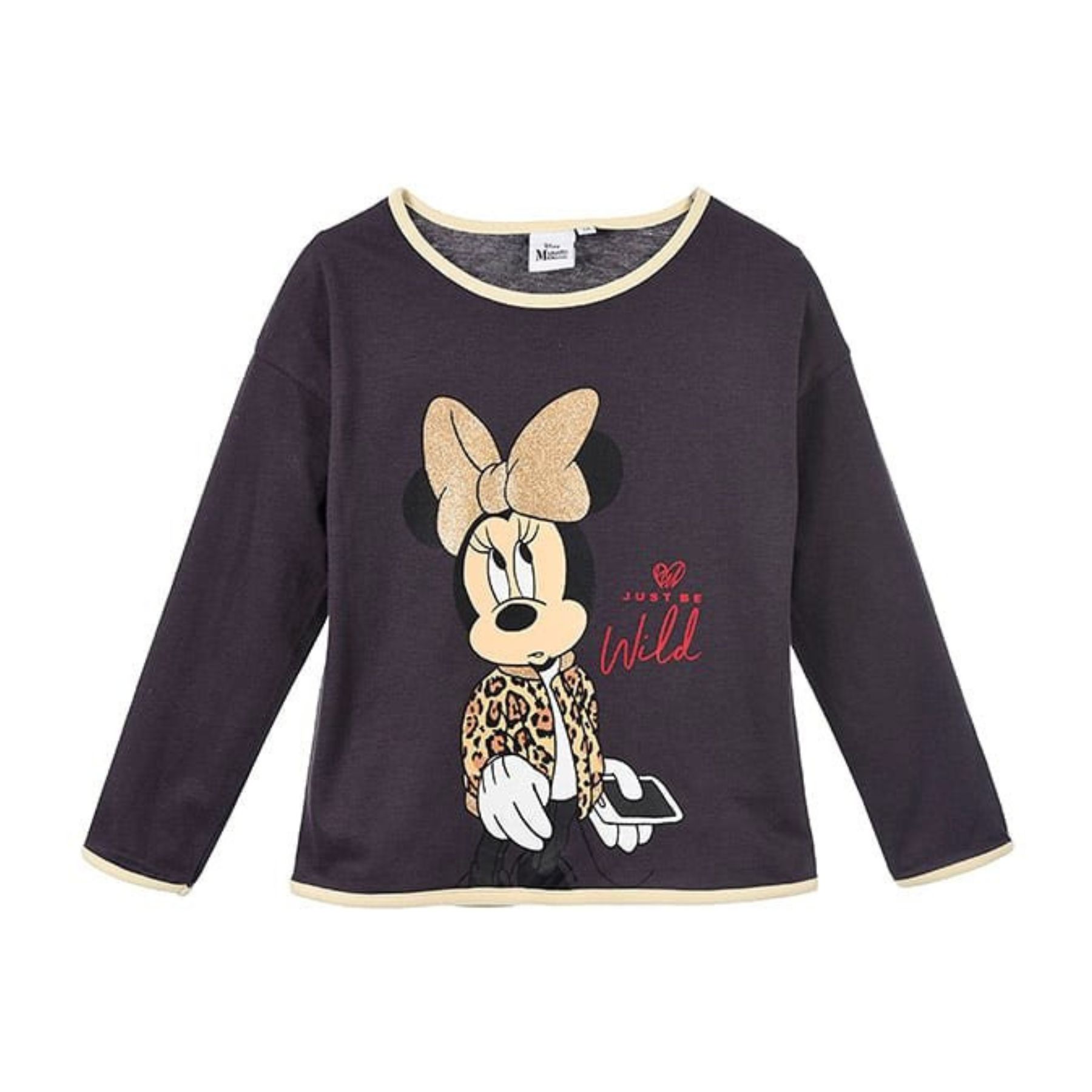 Minnie Mouse Μαύρη Παιδική Μακρυμάνικη Μπλούζα 3-8 ετών