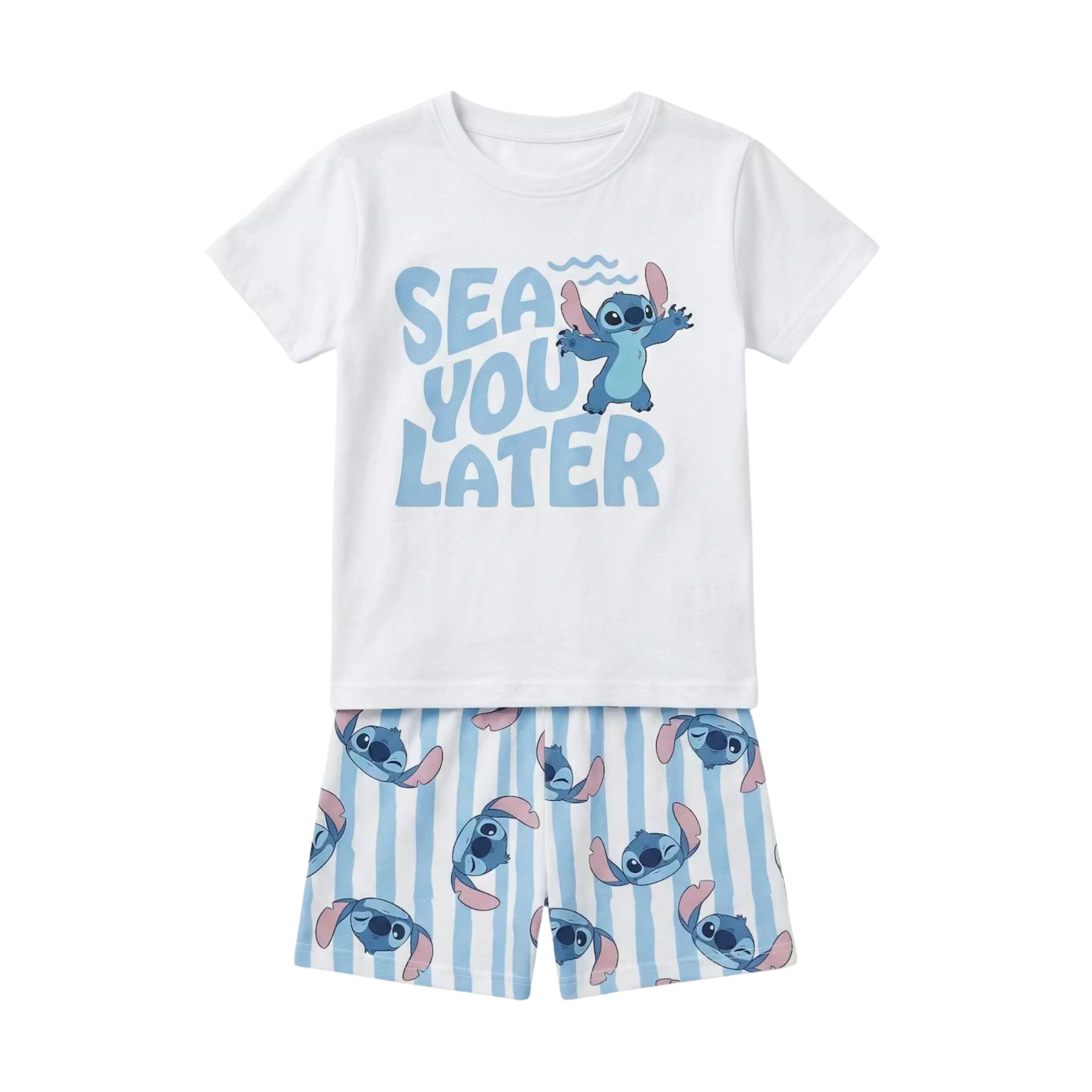Disney Lilo and Stitch Παιδική Καλοκαιρινή Πιτζάμα 3-8 Ετών