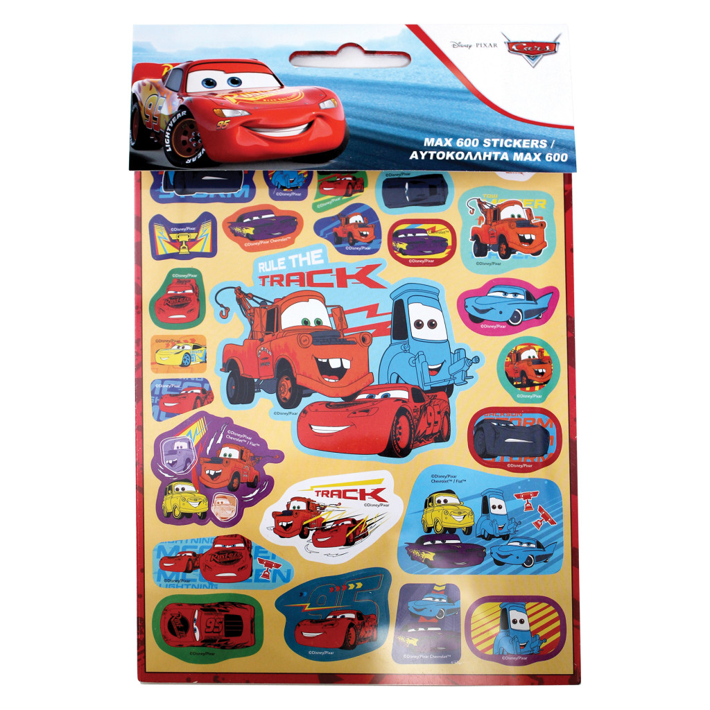 Disney Cars Track Σετ αυτοκόλλητων 600 τεμαχίων