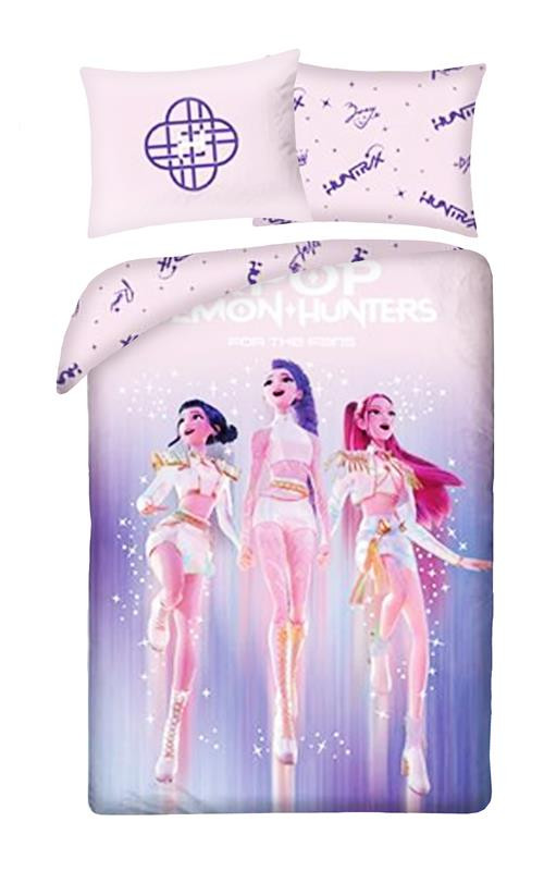 K-pop Demon Hunters Bright Σετ Παπλωματοθήκη με Μαξιλαροθήκη 140×200 cm, 70×90 cm 100% Βαμβάκι
