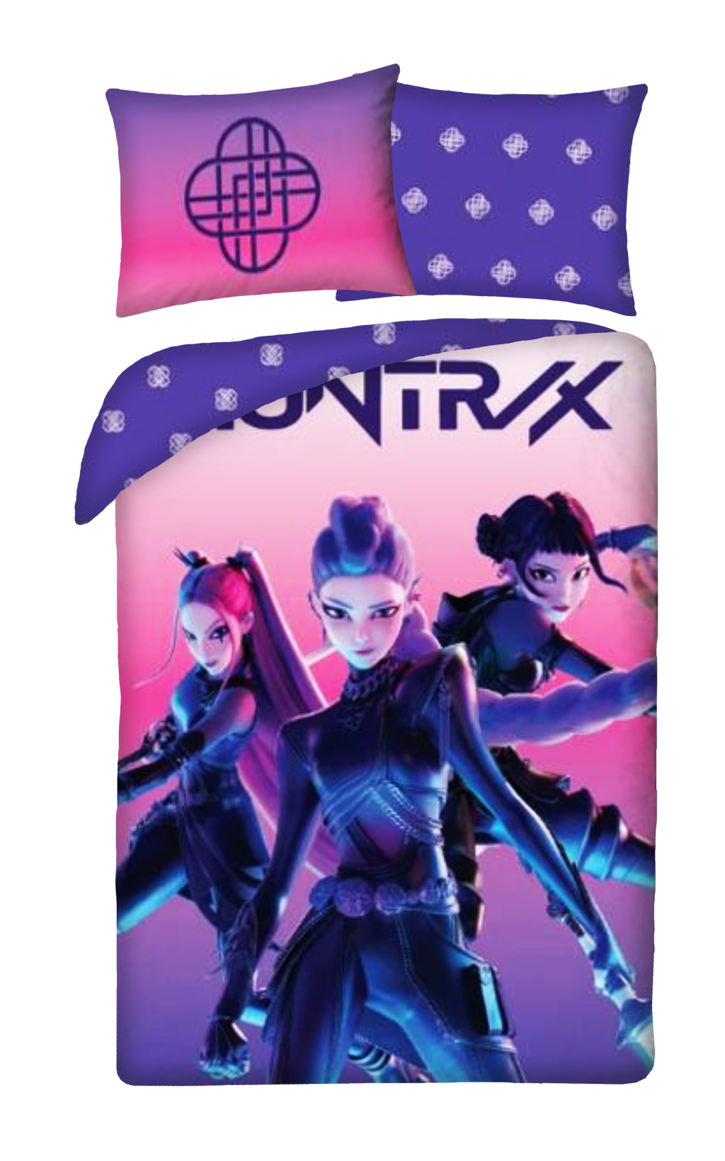 K-pop Demon Hunters Warriors Σετ Παπλωματοθήκη με Μαξιλαροθήκη 140×200cm, 70×90 cm 100% Βαμβάκι