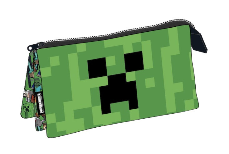 Minecraft Face Κασετίνα με 3 Θήκες 22 cm