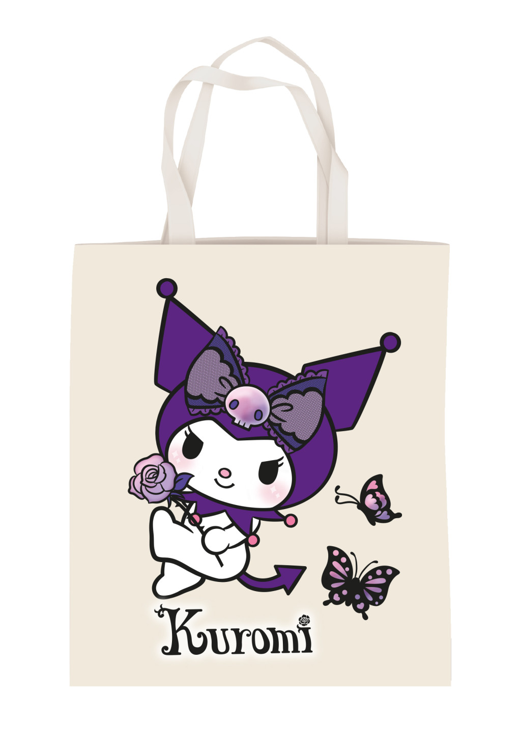 Hello Kitty Kuromi Butterfly Υφασμάτινη Τσάντα Αγορών Canvas 44 cm