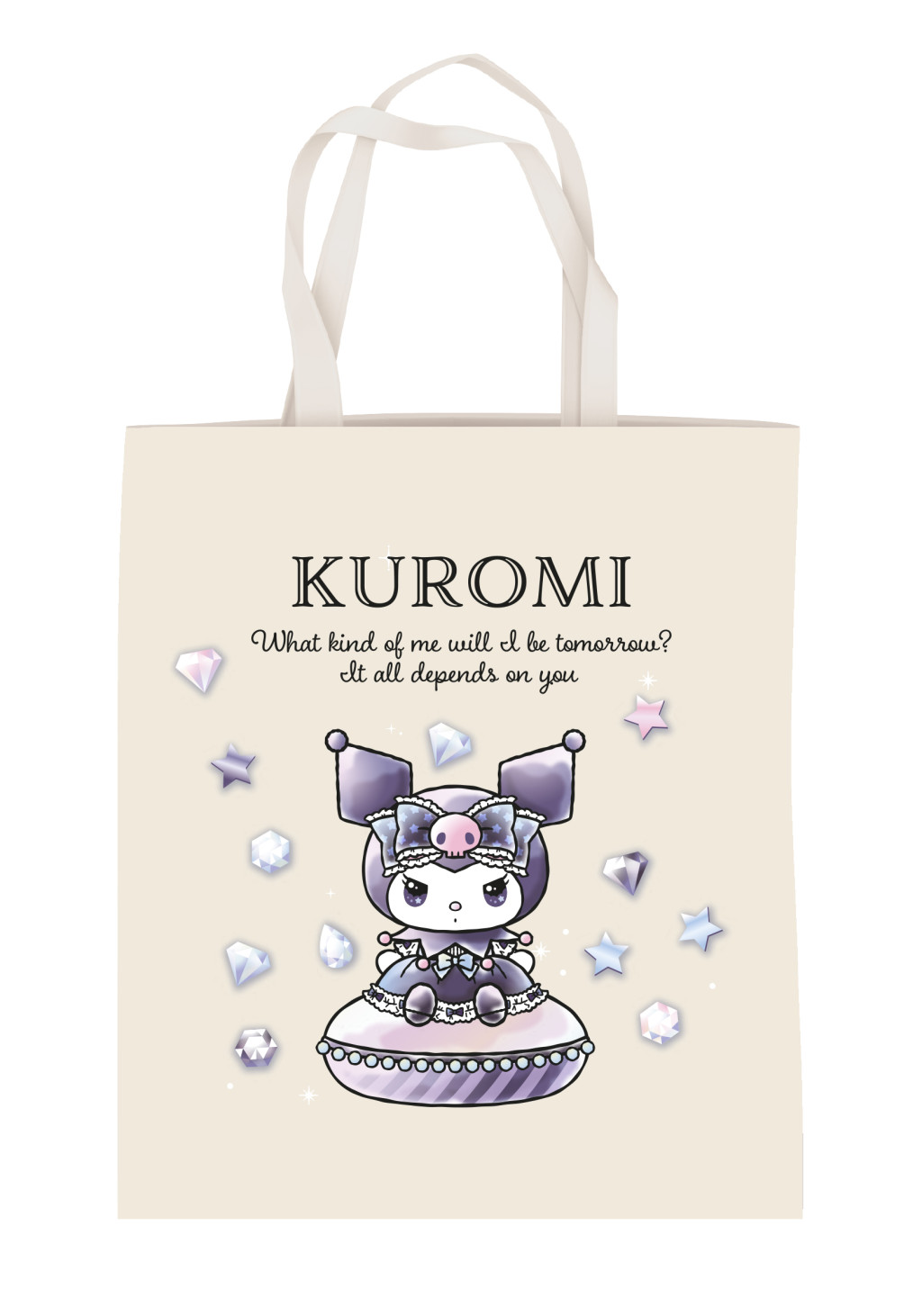 Hello Kitty Kuromi Diamond Υφασμάτινη Τσάντα Αγορών Canvas 44 cm