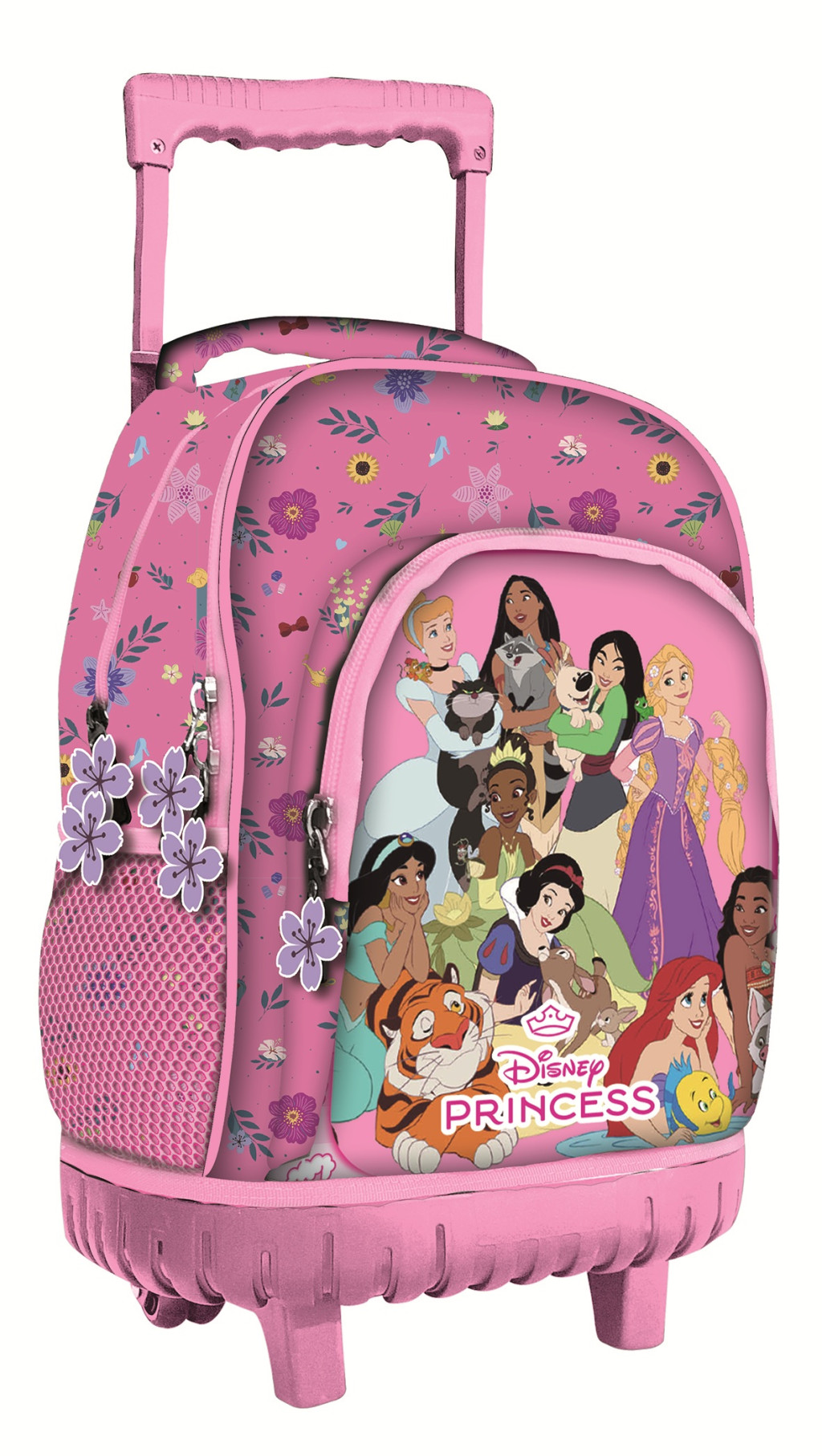 Disney Princess Blossom Premium Τροχήλατη Παιδική Σχολική Τσάντα Πλάτης 44 cm