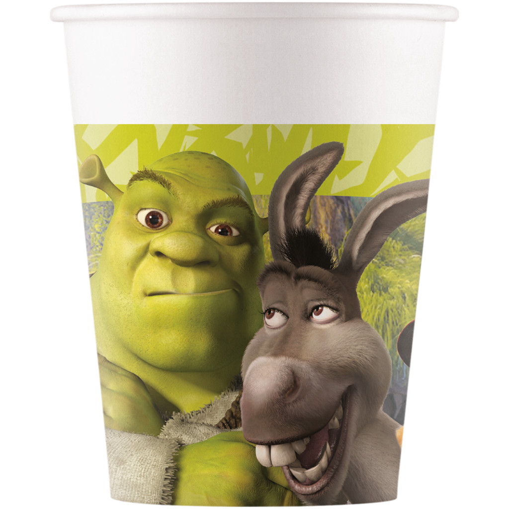 Shrek Adventure Χάρτινα Ποτήρια 8 Τεμαχίων 200 ml FSC