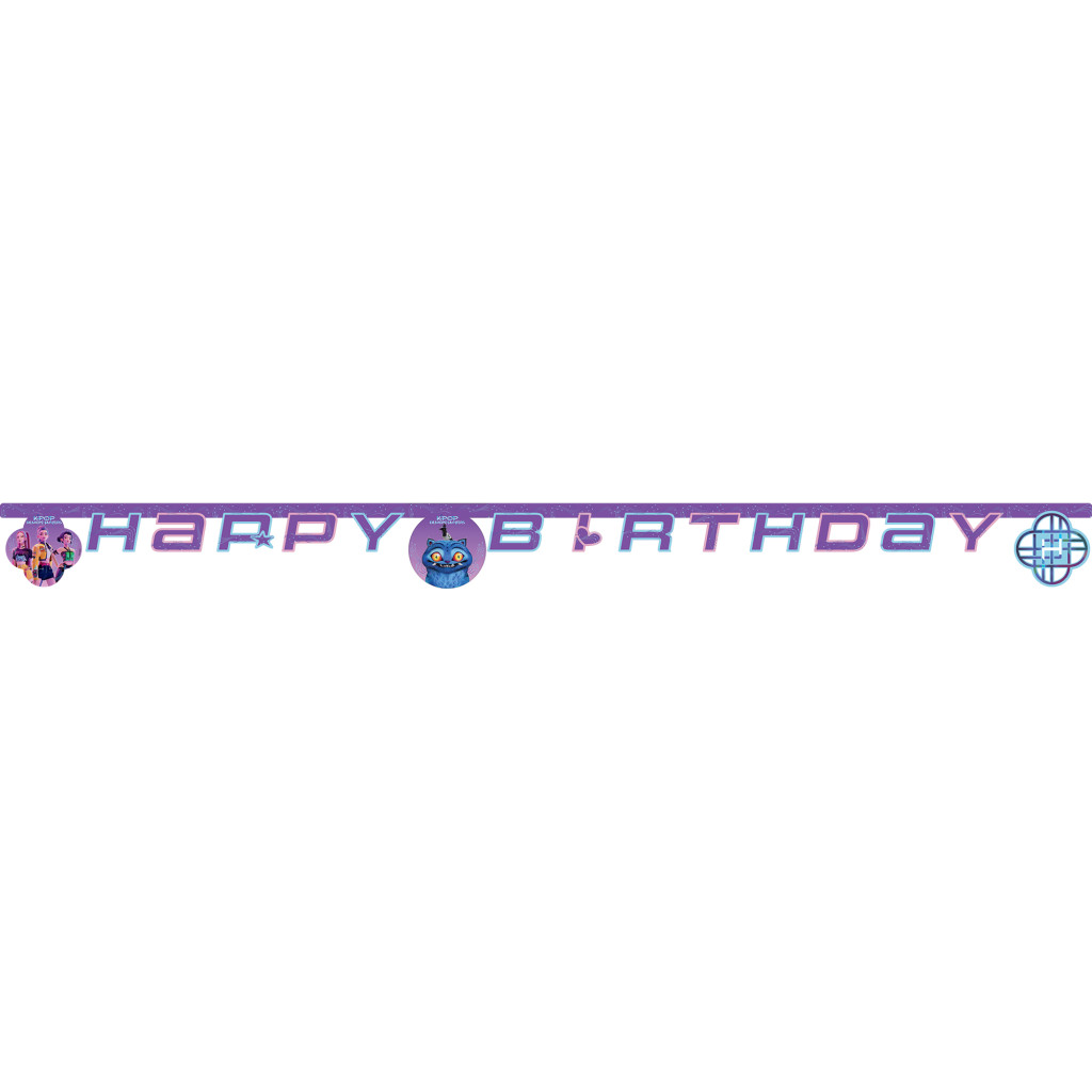 K-pop Demon Hunters Banner Happy Birthday 200 cm FSC