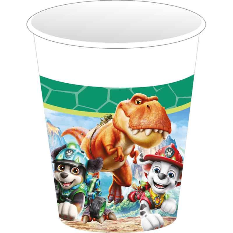 Paw Patrol Dino Movie Χάρτινα Ποτήρια 8 Τεμαχίων 250 ml FSC