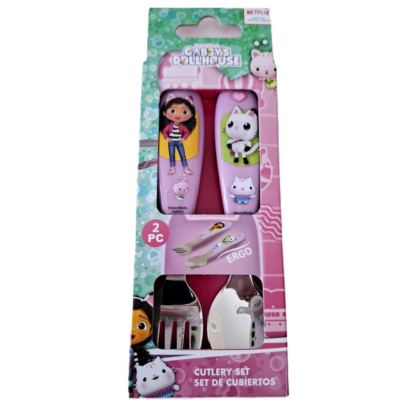 Alternative view of Gabby's Dollhouse Wonderland Σετ μεταλλικών εργονομικών μαχαιροπήρουνων 2 τεμάχια