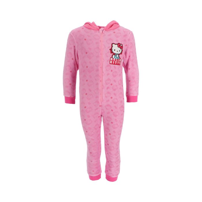 Hello Kitty Παιδική Ολόσωμη Πιτζάμα Coral Fleece 2-8 Ετών