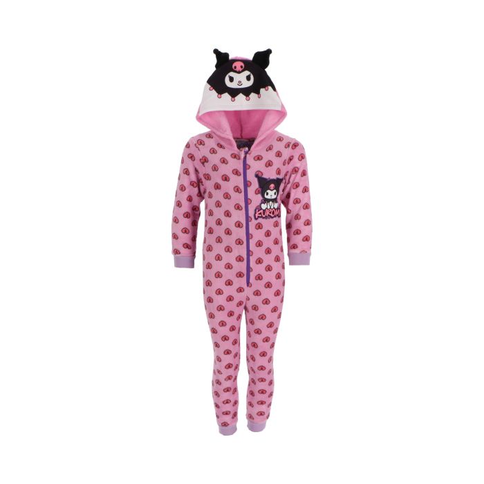 Kuromi Παιδική Ολόσωμη Πιτζάμα Coral Fleece 4-10 Ετών