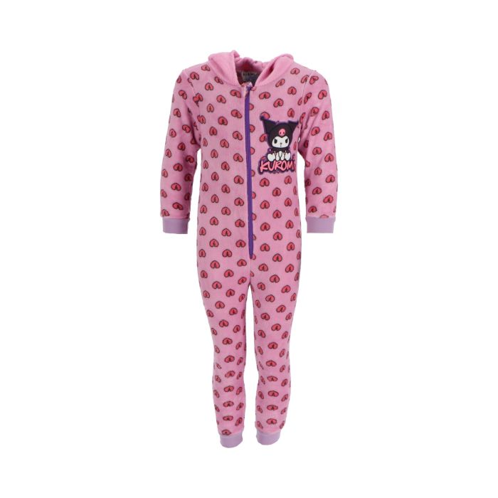Kuromi Παιδική Ολόσωμη Πιτζάμα Coral Fleece 4-10 Ετών