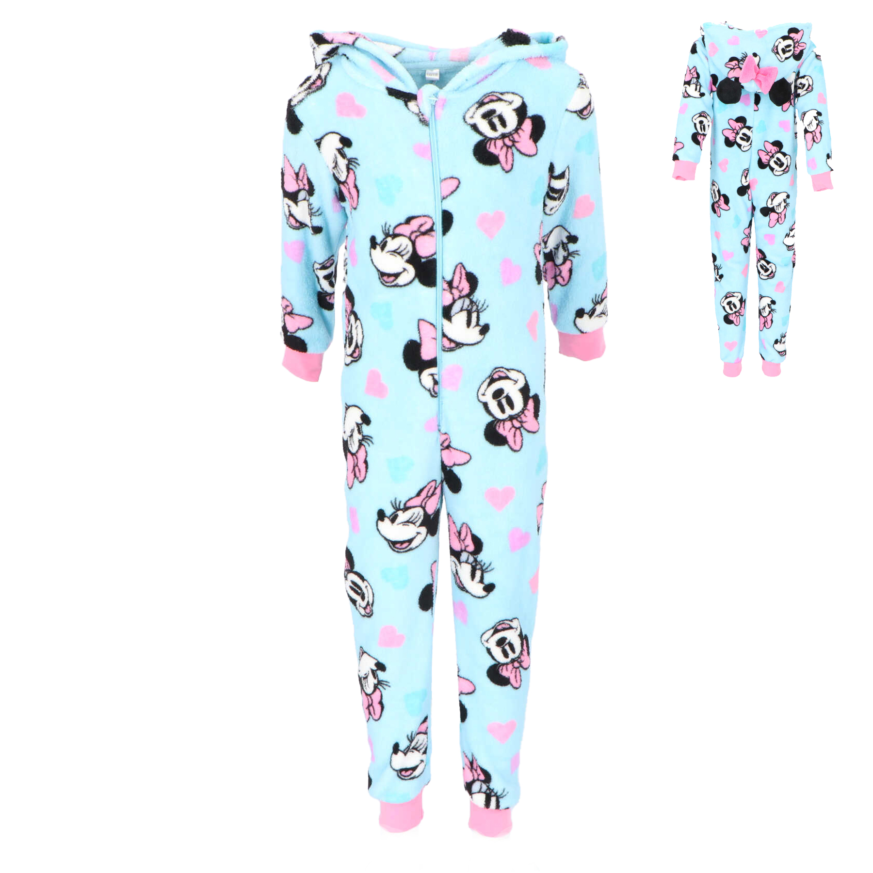 Disney Minnie Παιδική Ολόσωμη Πιτζάμα Coral Fleece 3-10 Ετών
