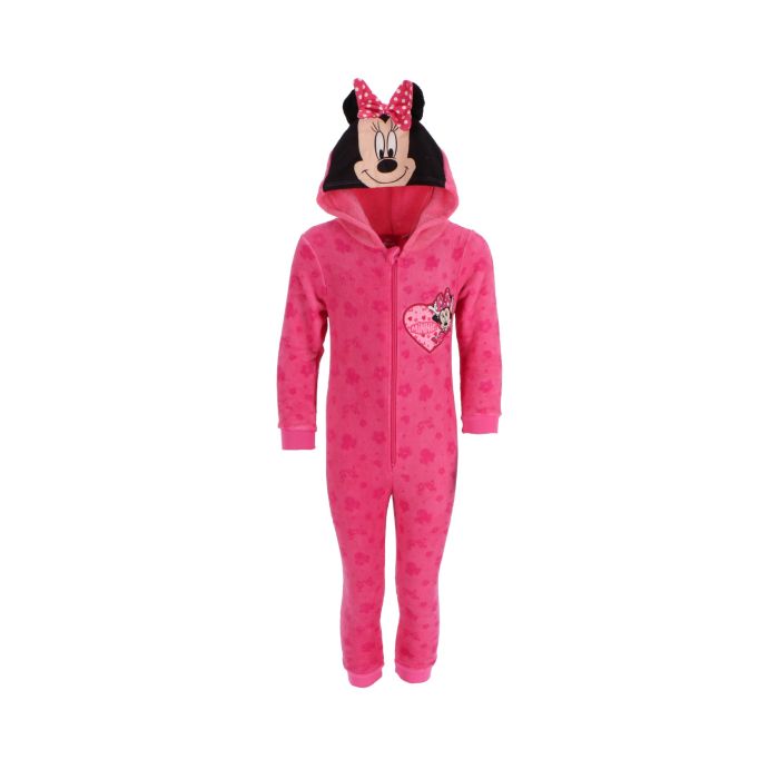 Disney Minnie Παιδική Ολόσωμη Πιτζάμα Coral Fleece 3-8 Ετών