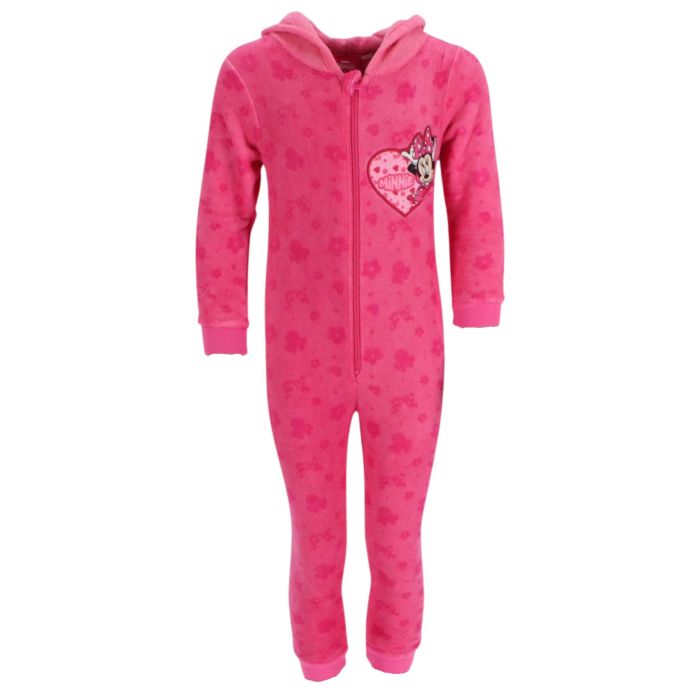 Disney Minnie Παιδική Ολόσωμη Πιτζάμα Coral Fleece 3-8 Ετών