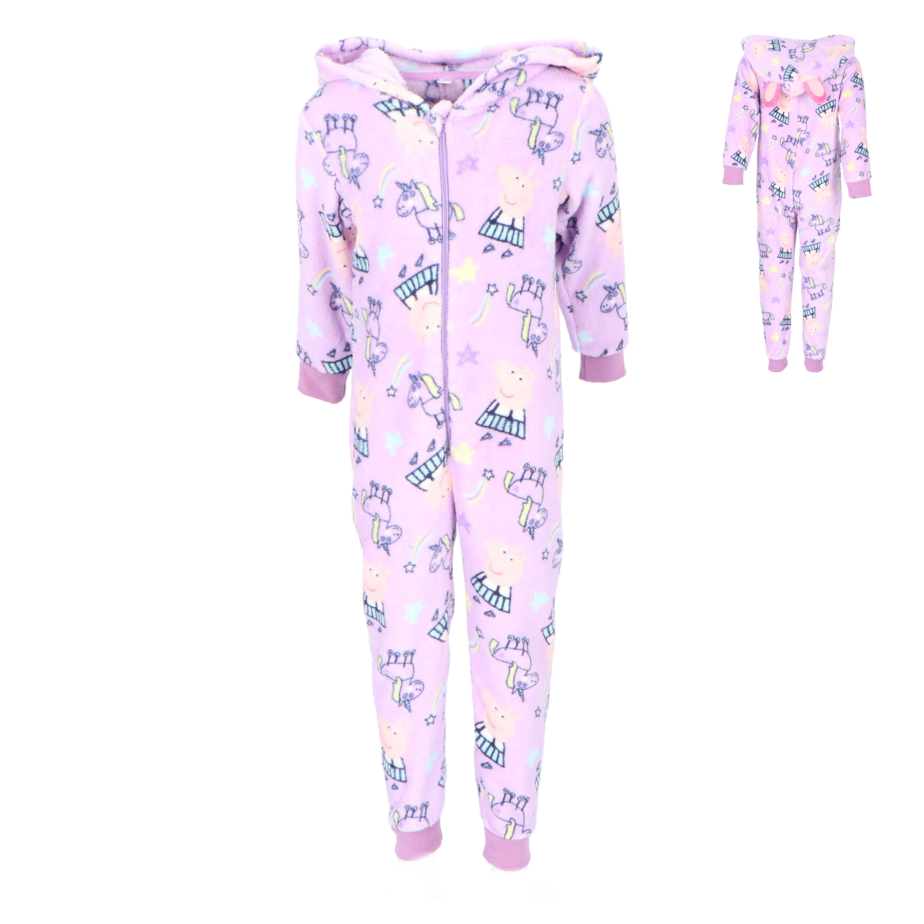 Peppa Pig Παιδική Ολόσωμη Πιτζάμα Coral Fleece 2-8 Ετών