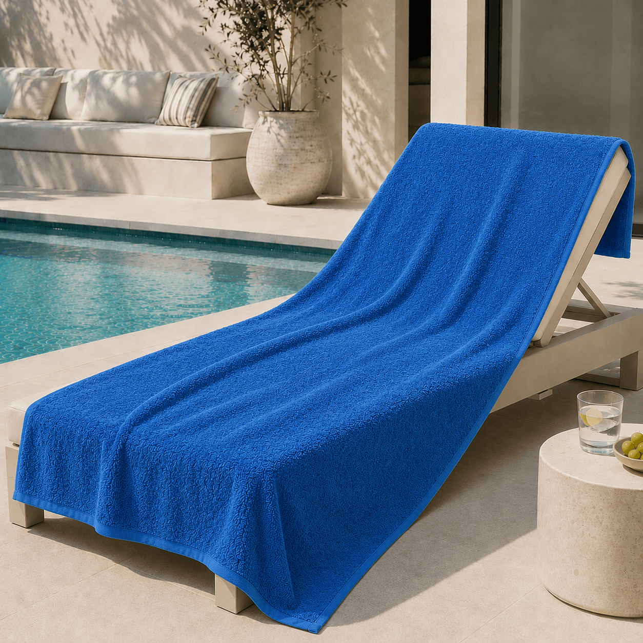 Πετσέτα Πισίνας - Θαλάσσης 100X180 Royal Blue