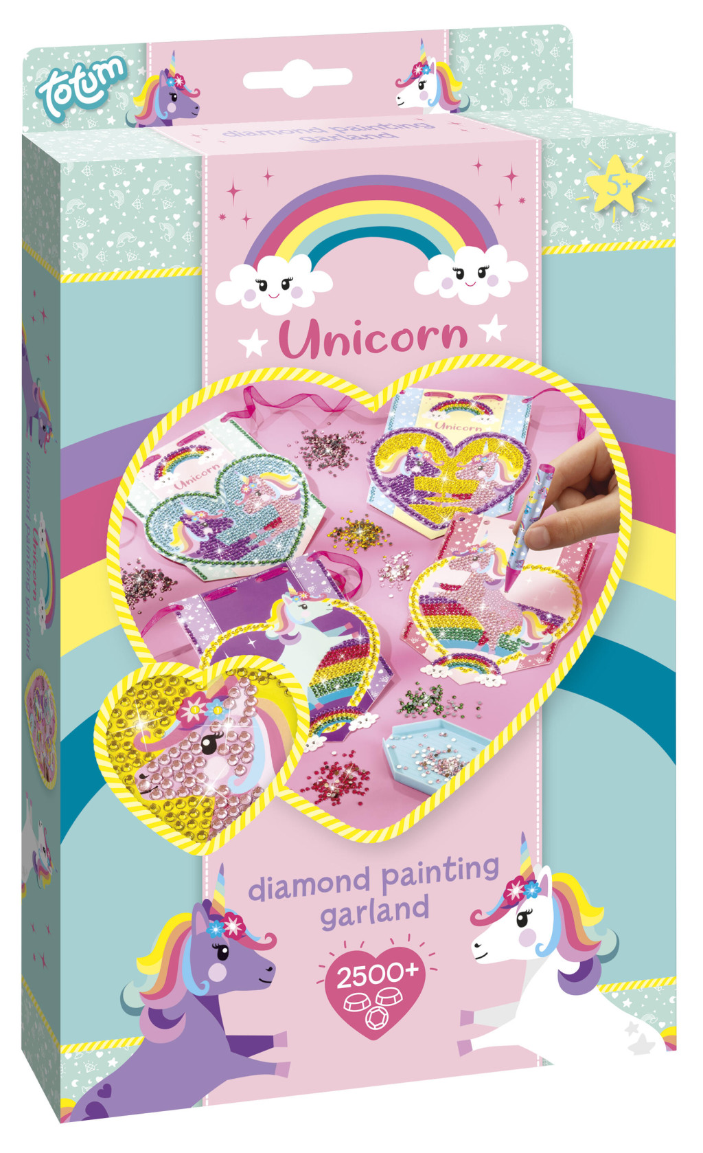 Unicorn Σετ Κατασκευής Γιρλάντας Diamond Painting  4 Εικόνες