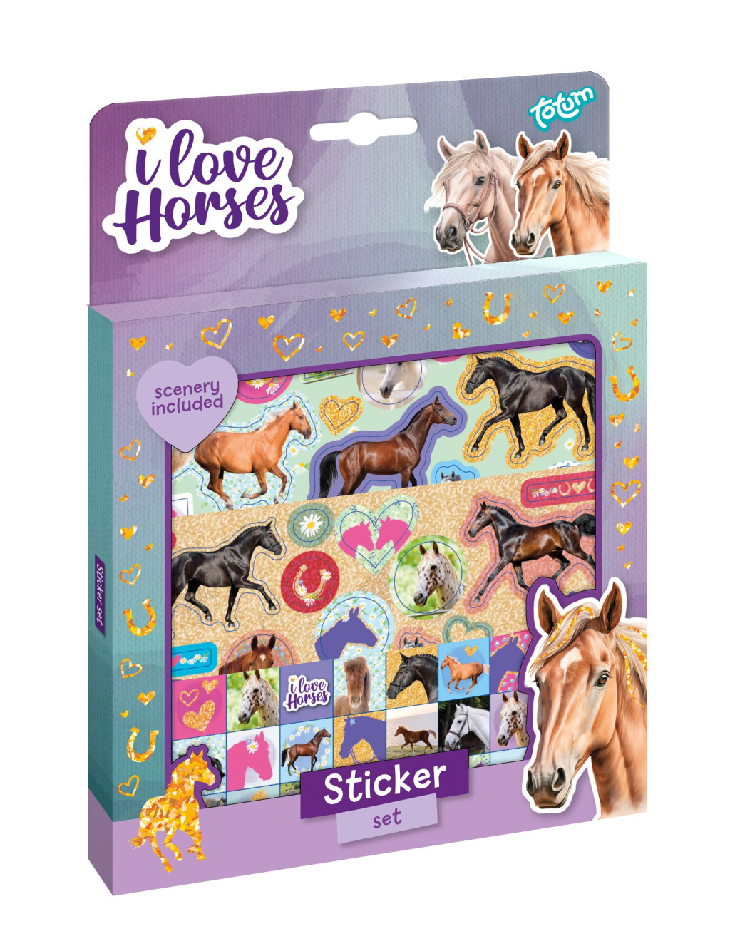 Horses Σετ Αυτοκόλλητων με Άλογα και Διακοσμητικό Βραχιόλι
