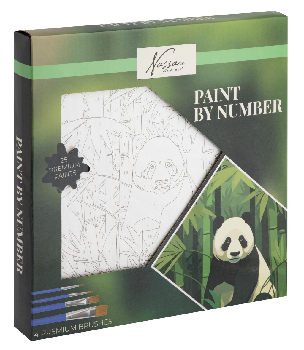 Animals Panda Σετ Ζωγραφικής με Αριθμούς 20×20 cm