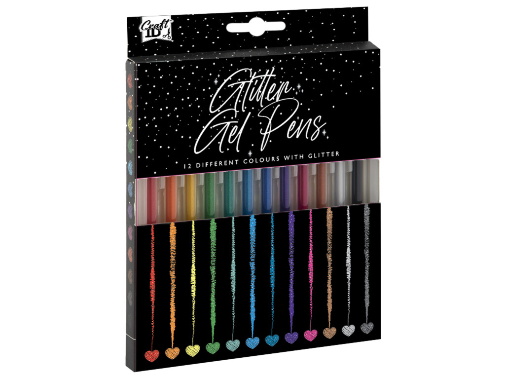 Colour Σετ Στυλό Gel με Glitter  12 Τεμάχια